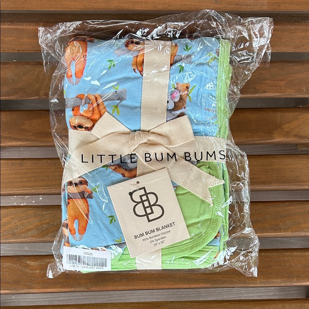 NIB Little Bum Bums Sloth Bum Bum Blanket